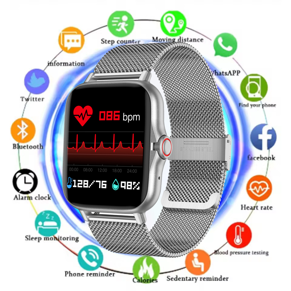 Smartwatch Instagram - 新しいスマートウォッチ Android 電話 2.01 ''無限画面 Bluetooth
