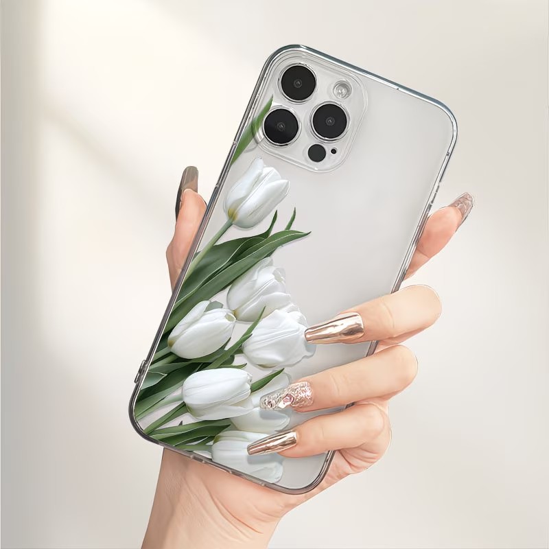 Apple Iphone 16 - チューリップ柄スマホケース iPhone 13 11 16 15
