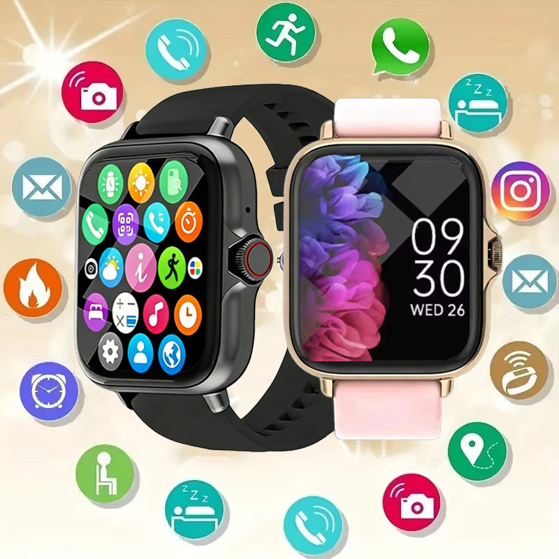 Smartwatch Instagram - 2026年新型多機能スマートウォッチ 男女兼用 Bluetooth接続 スマホ連携 音楽 フィットネス