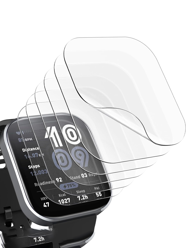Smartwatch Band Accessories - スクリーンプロテクター Amazfit bip 6 ケーススマートウォッチアクセサリーフルカバレッジソフトガラスフィルム amazfit