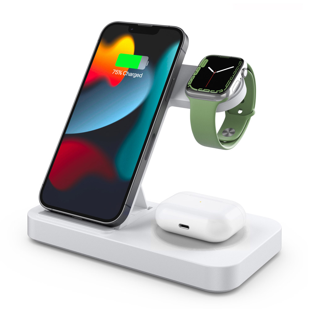 Smartwatch Ac - トラベル4in1ワイヤレス充電ドック 折りたたみ式 iPhone 16～12 Pro Max、iWatch