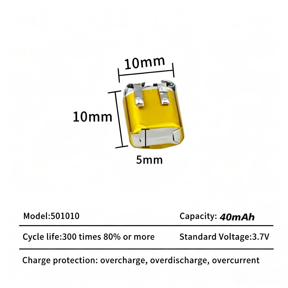 501010 バッテリー 3.7V 40mAh リポ充電式ポ - Smartwatch Headset のレビューと価格