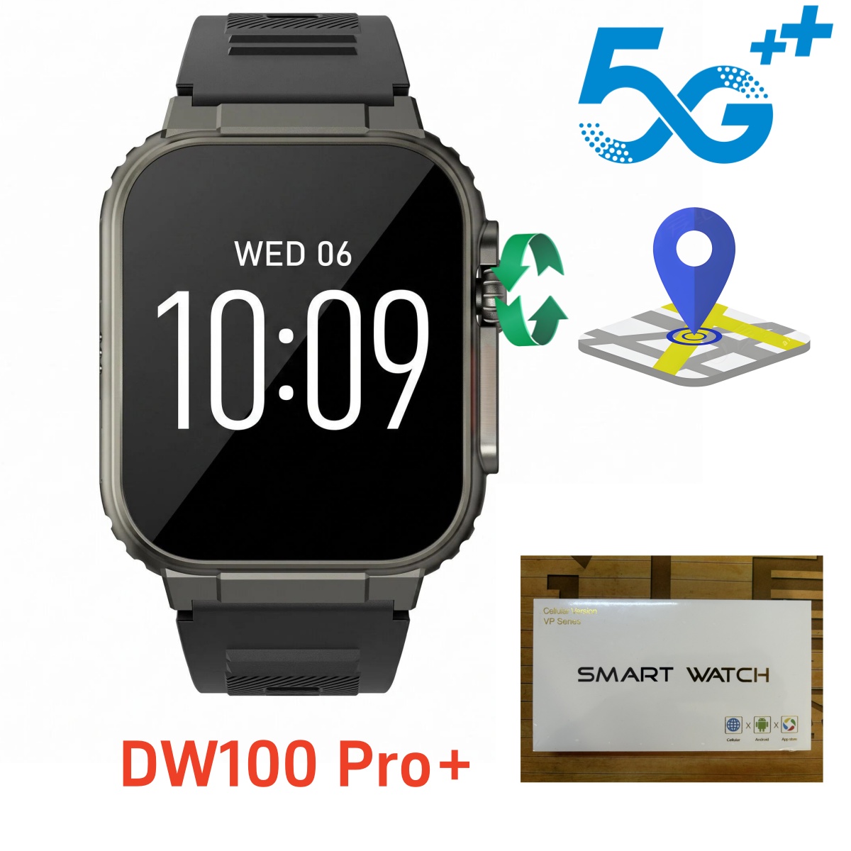DW100 Pro plus Touch ID搭載スマートウ - Smartwatch Id のレビューと価格