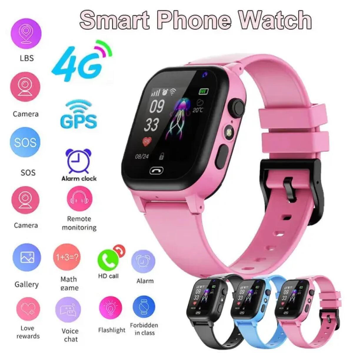 キッズスマートウォッチ 4 グラム多機能防水 SOS GPS - Smartwatch Id のレビューと価格