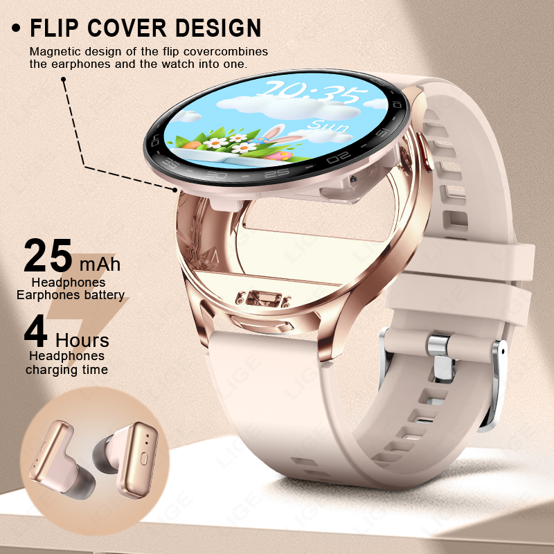 LIGE 2 で 1 TWS ヘッドセットスマートウォッチ  - Smartwatch Headset のレビューと価格