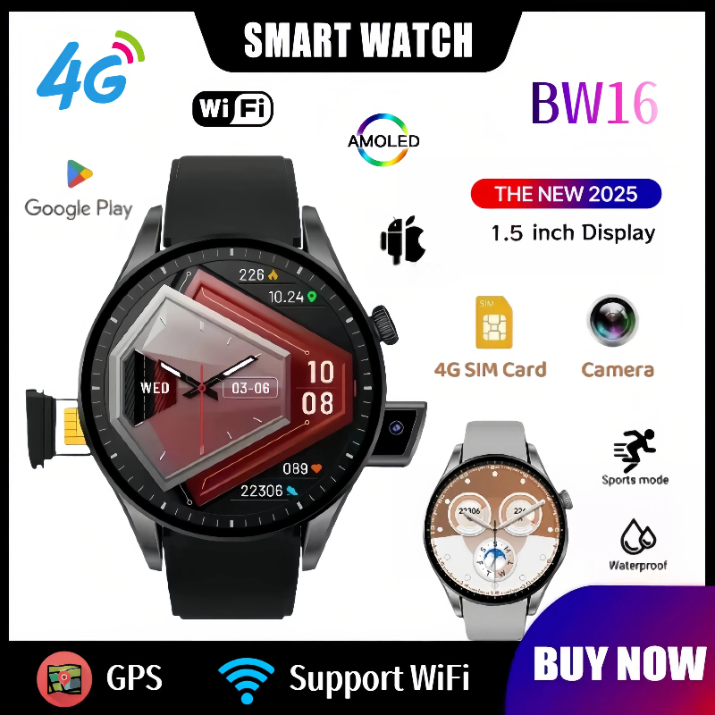 新型4GスマートウォッチBW16：WiFi対応 | GPS  - Smartwatch Id のレビューと価格