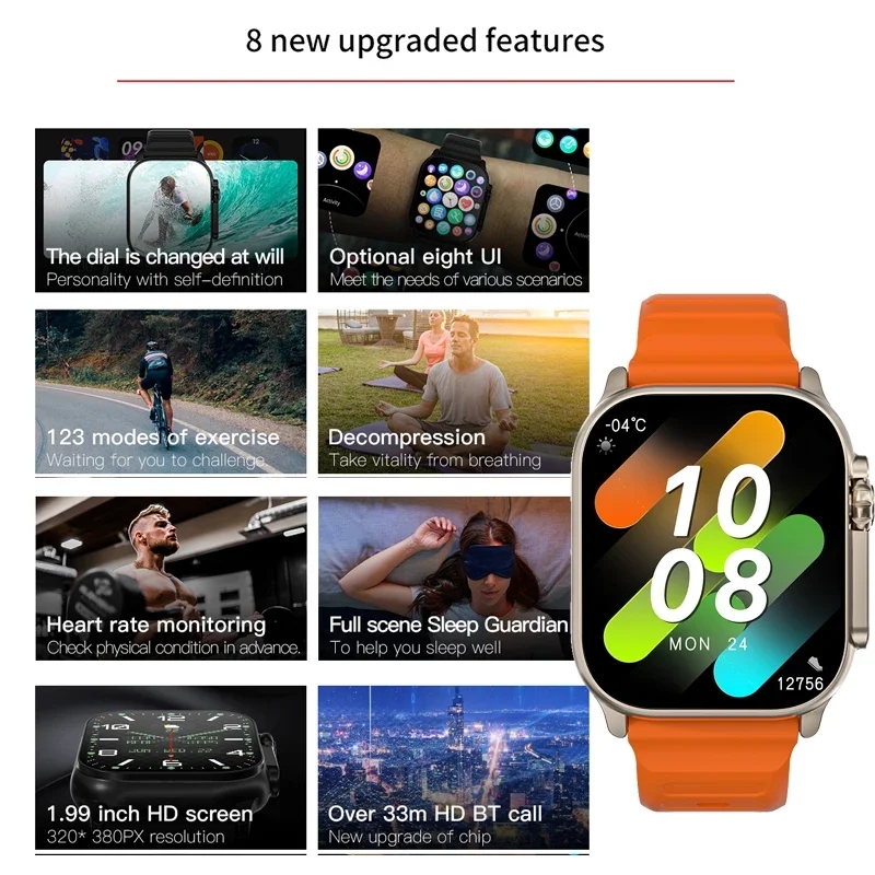 オリジナル T900 ウルトラ 2 スマートウォッチ 49  - Smartwatch Instagram のレビューと価格