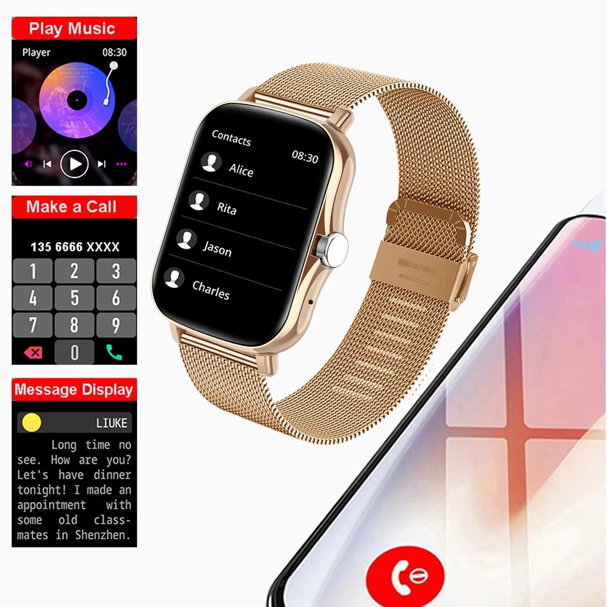 2026年新型多機能スマートウォッチ 男女兼用 Blueto - Smartwatch Instagram のレビューと価格