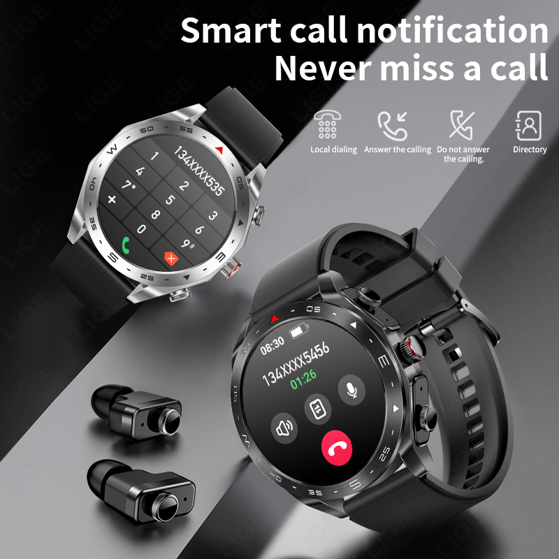 LIGE TWS 2-in-1 スマートウォッチ（内蔵ワイヤ - Smartwatch Headset のレビューと価格