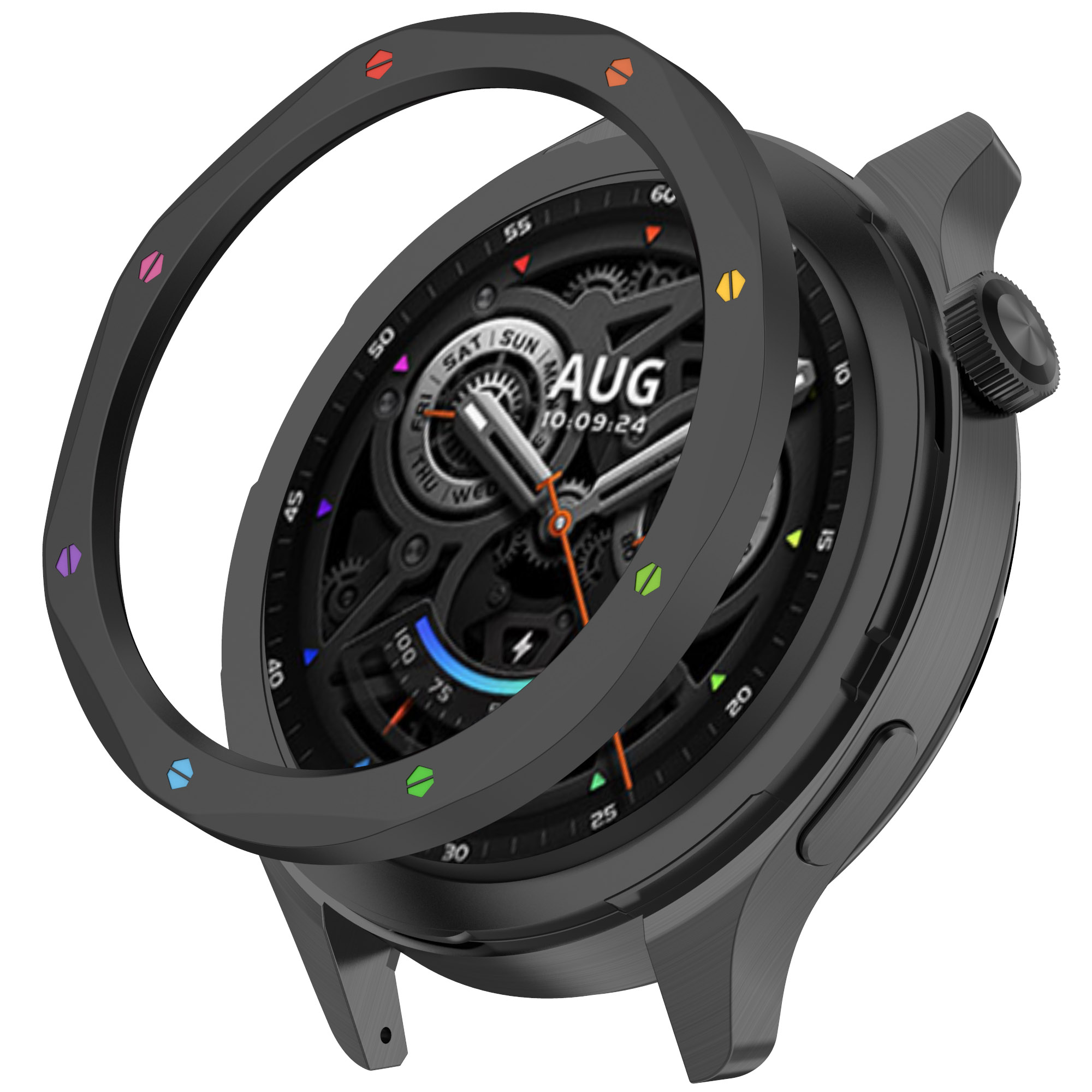 Xiaomi Watch用の金属製ベゼル付きケース,時計用の - Xiaomi Smartwatch Accessories のレビューと価格
