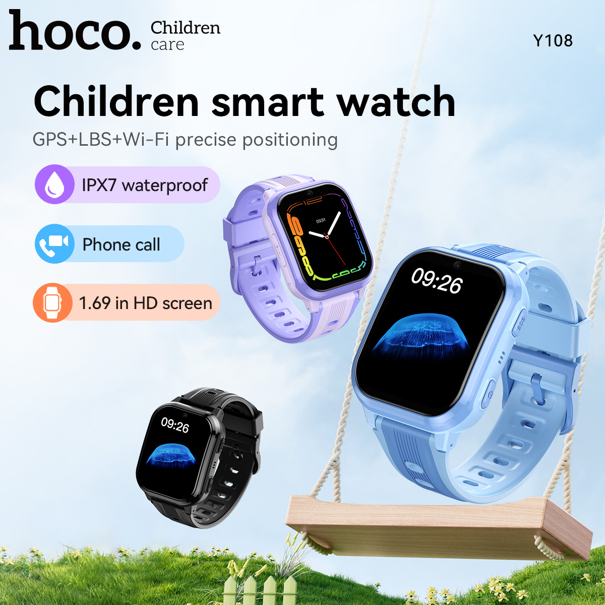 HOCO Y108 1.69インチHD液晶曲面タッチスクリー - Smartwatch Id のレビューと価格