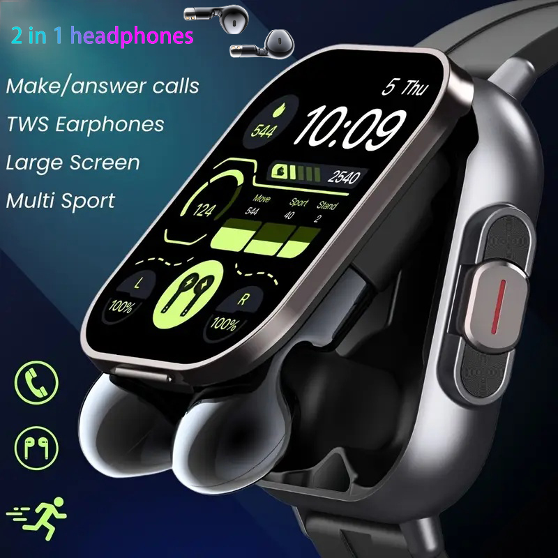 新しい TWS 2 in 1 スマートウォッチヘッドフォン付 - Smartwatch Headset のレビューと価格
