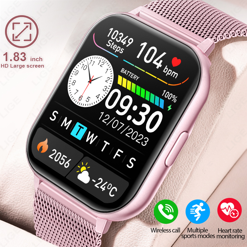 LIGEファッションスポーツスマートウォッチBluetoot - Smartwatch Instagram のレビューと価格