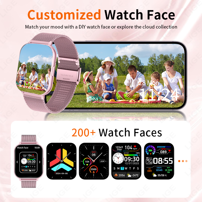 LIGEファッションスポーツスマートウォッチBluetoot - Smartwatch Instagram のレビューと価格