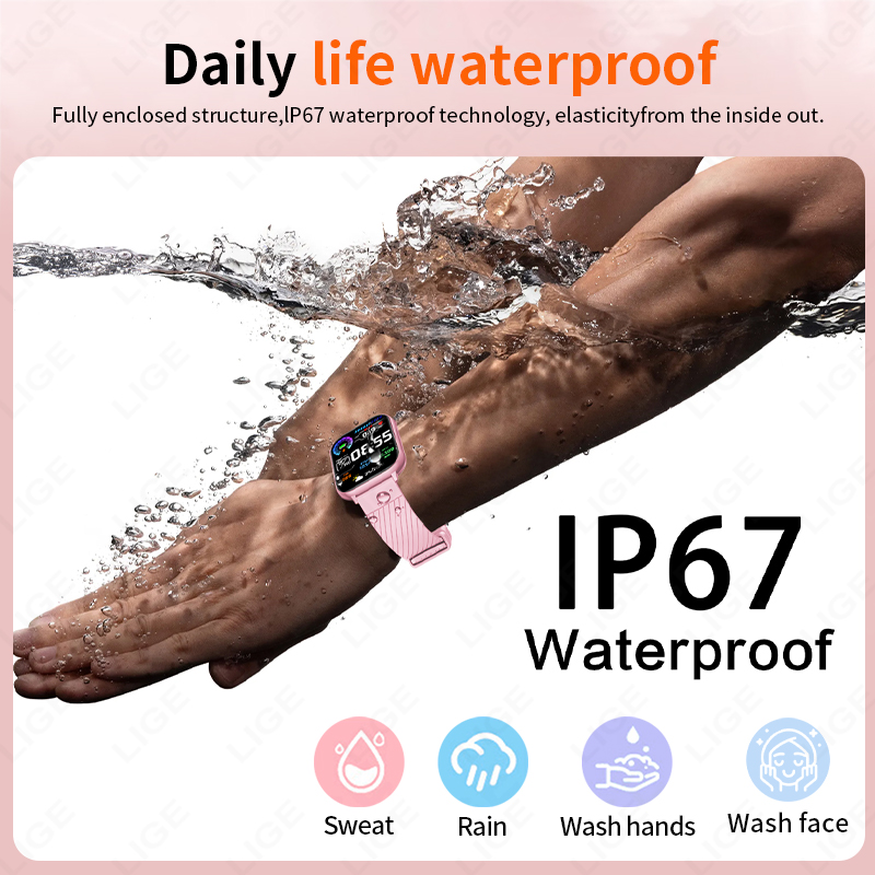 LIGEファッションスポーツスマートウォッチBluetoot - Smartwatch Instagram のレビューと価格